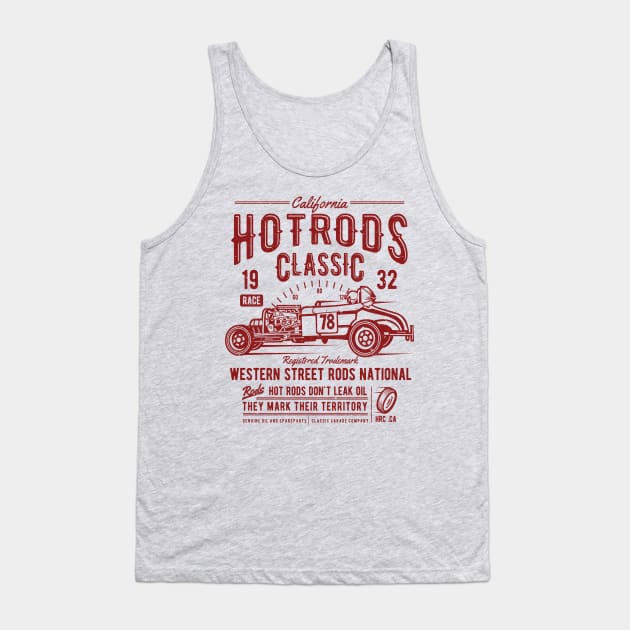 California Hotrods Classic Western Street Rods National Tank Top by JakeRhodes